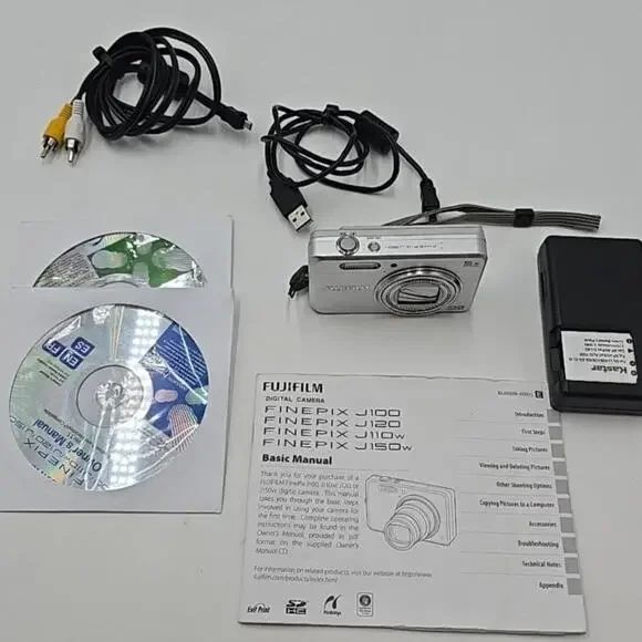 Fujifilm FinePix J150W 10MP Digital Camera with 5x‎ Optical Zoom (Silver)