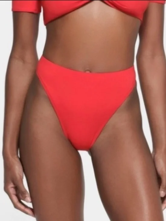 ♥️ NWT | SKIMS | High-Leg Bikini Bottoms | Ruby | size S