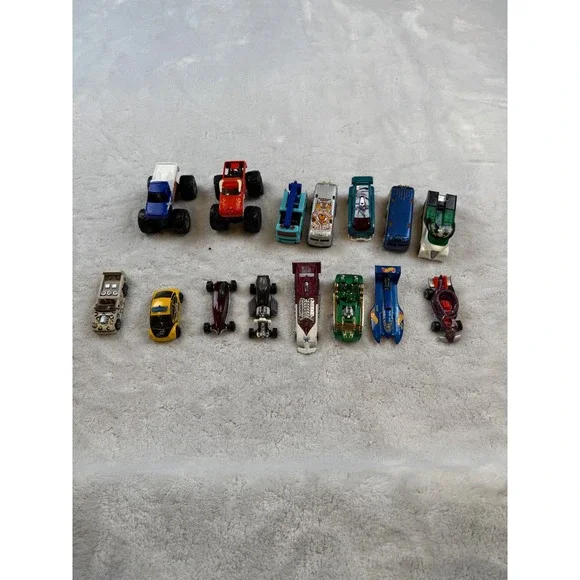 Hot Wheels‎ Lot Monster Trucks Race Cars School Bus Diecast Metal Toys