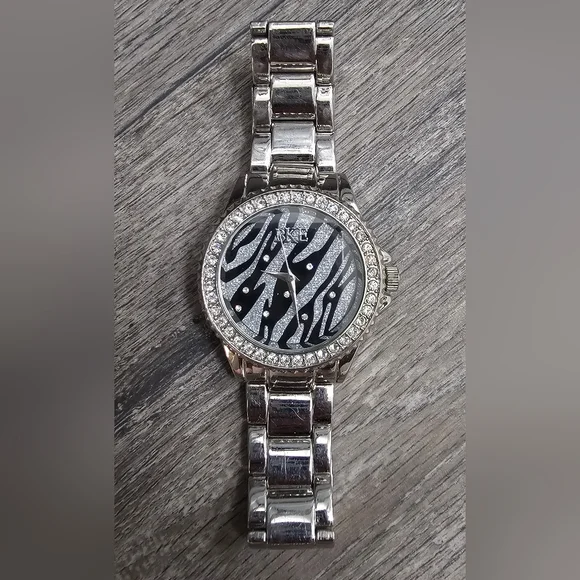 BKE Silver and Black Women's Watch