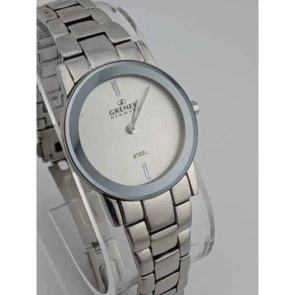 Grenen Denmark‎ Steel Watch Women 27mm Case Silver 7