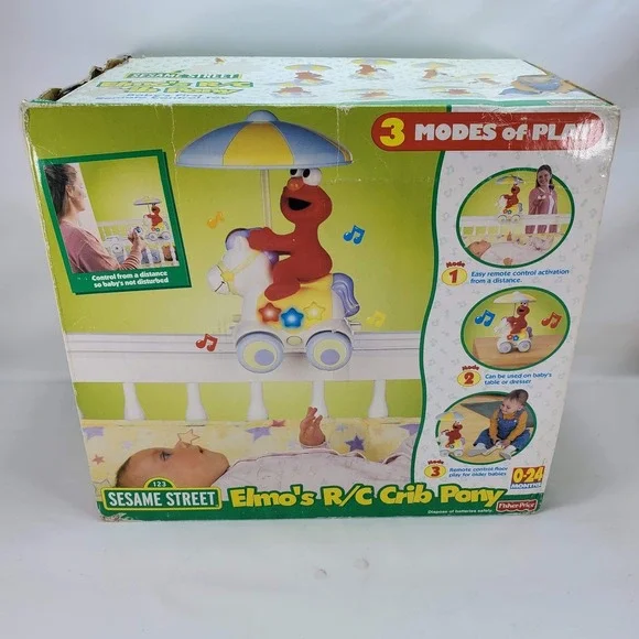 New Rare Sesame Street ELMO'S R/C Crib Pony Baby's First Remote Control‎ Toy