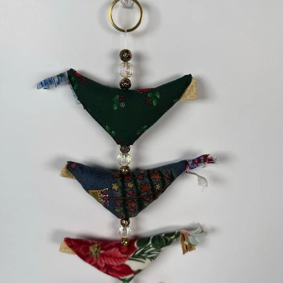 Handmade Prosperity‎ 7 Chicken Hen Garland With Bell Beads Christmas Holiday A