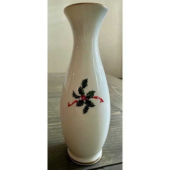 Vintage Lefton China Holly‎ Berries White Gold Trim 7