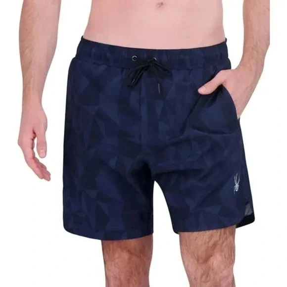 Spyder Men's Swim Shorts, Dark Blue, Size XL NWT