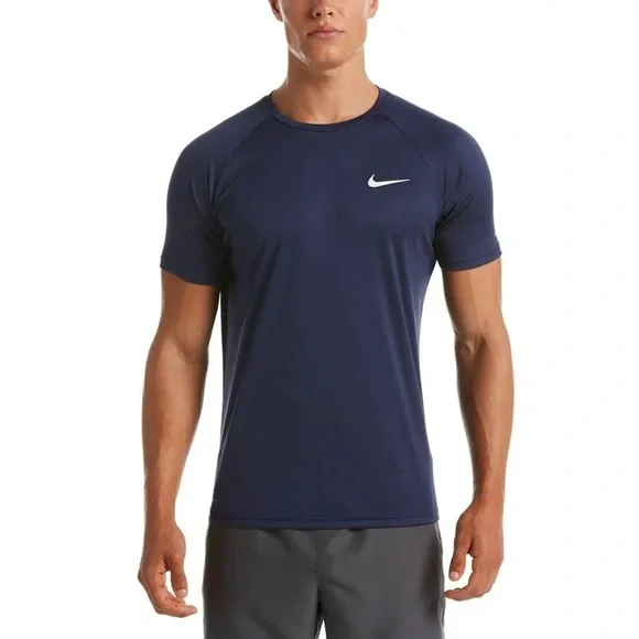 NIKE UPF40 Men’s Swim Tee Shirt / Navy / Size: Large / Summer
