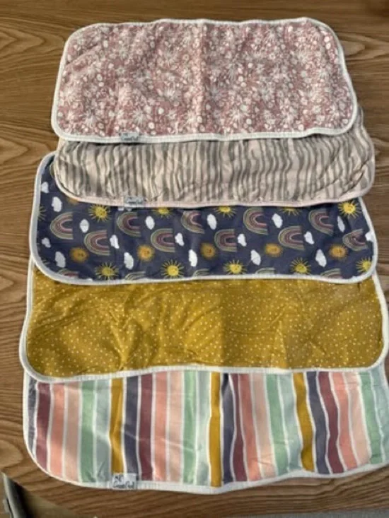Copper Pearl Multi-Pattern Cotton Baby Bib Set - Multicolor