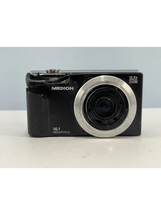 Medion MD 86824 16.0 MP Digital Camera Black - PARTS / REPAIR ONLY - See Photos