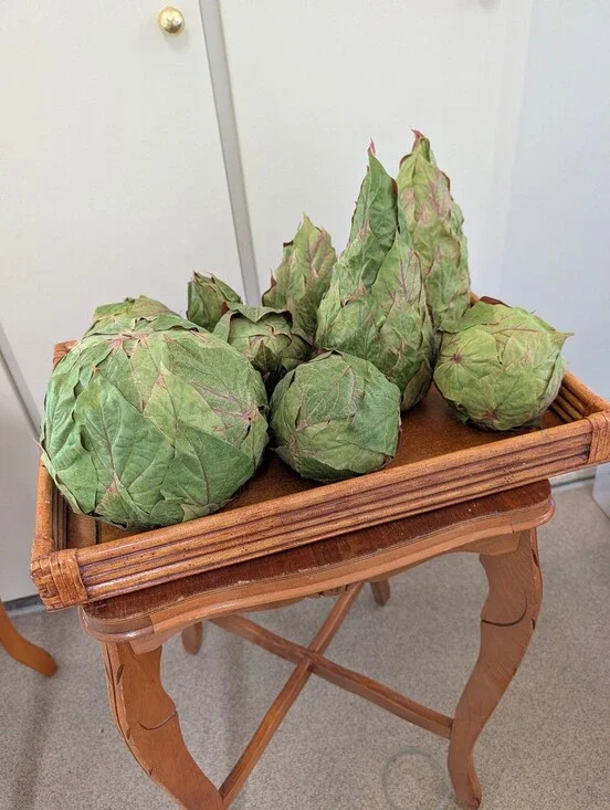 DECORATIVE LEAF BALLS fake lettuce