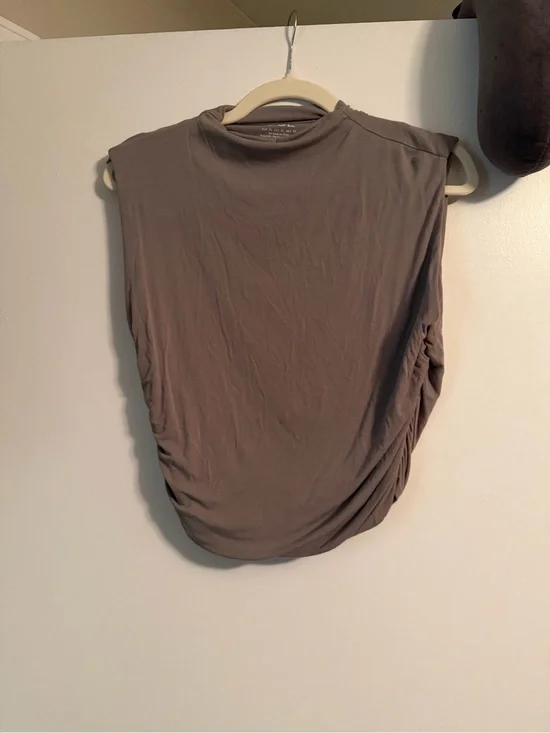 OGL Taupe Ruched Side Tank Top
