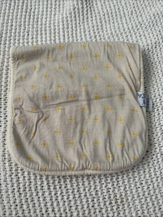 Copper Pearl Burp Cloth Infant Beige Yellow Suns One Size
