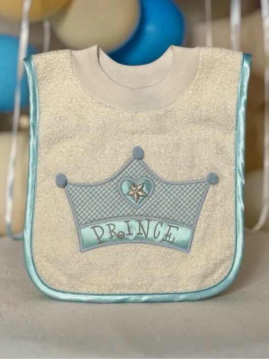 Mullins Square Kids Baby Prince Bib