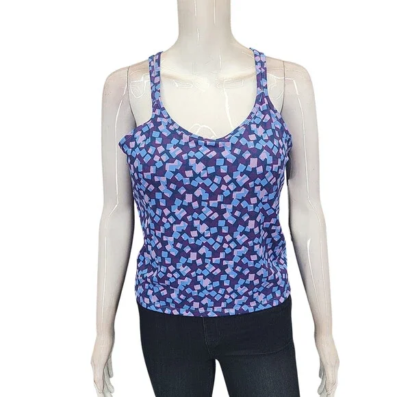 Isabella Womens Long Line Bra Tank Top Moisture Wicking UV Protection Size L
