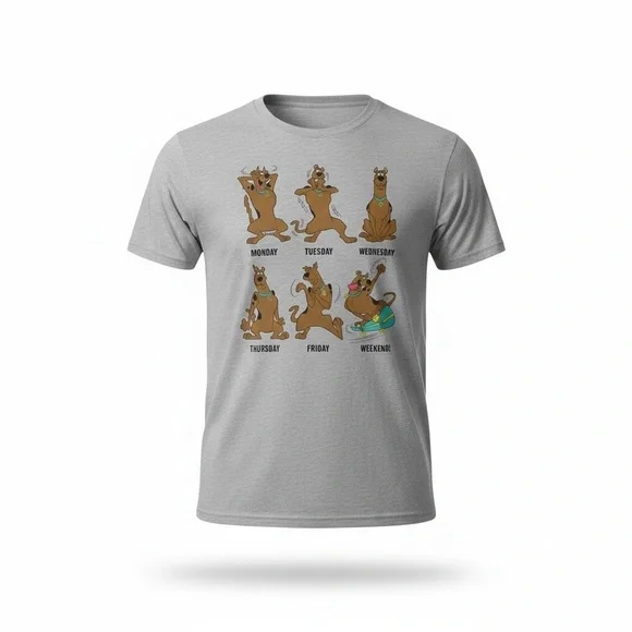 Unisex Scooby Doo Gray getting ready for the weekend T-Shirt