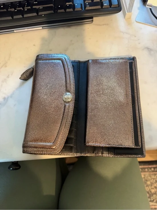 Coach Metallic Silver/Bronze Wallet