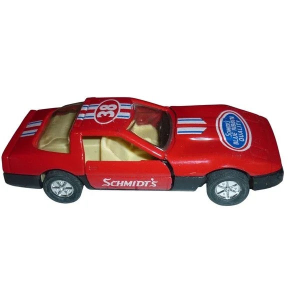 Schmidt's Blue Ribbon Quality Red Corvette C4 Diecast Toy Car #38‎ Opening Hood