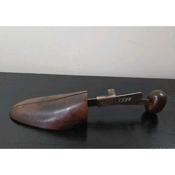 Vintage Single Wood Wooden Shoe Form Keeper‎ Stretcher Adjustable