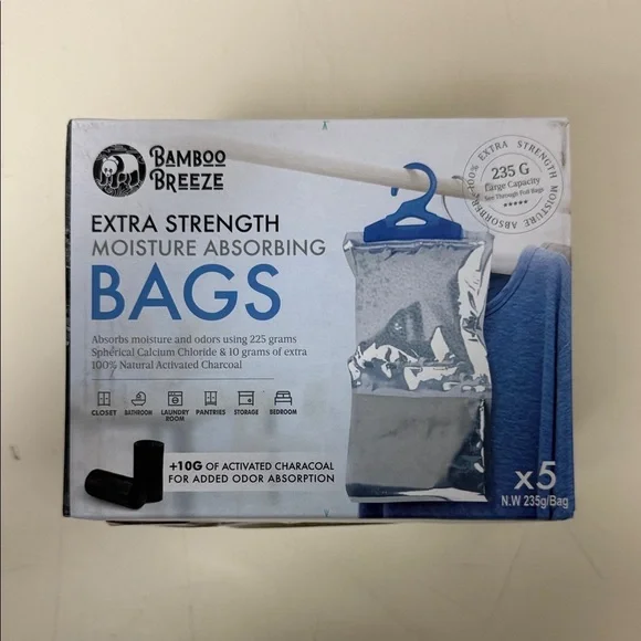 BAMBOO Breeze Moisture Absorbing Bags‎ - Blue and Gray