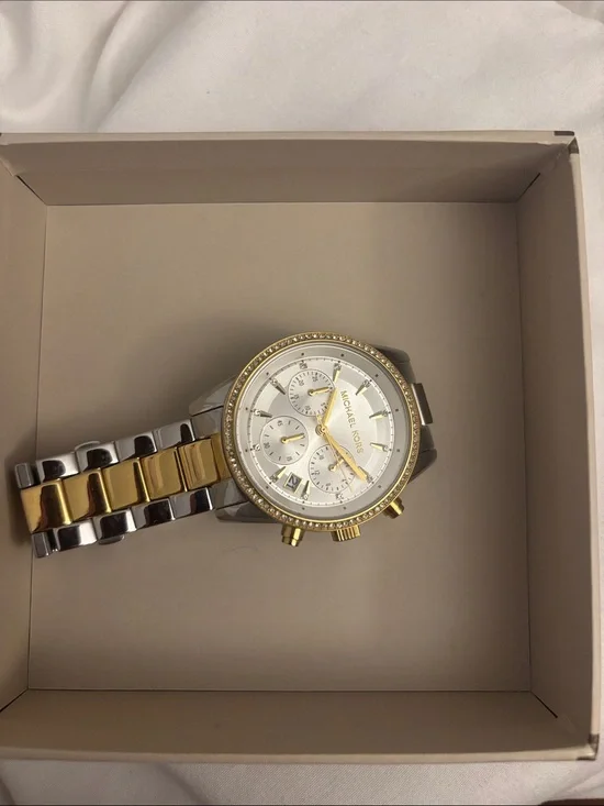 Michael Kors Two-Tone Gold and Silver Women's Chronograph Watch