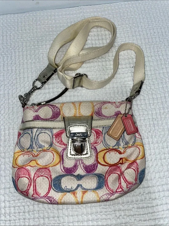 COACH POPPY DREAM C SCRIBBLE PRINT CROSSBODY BAG FTL-07-038