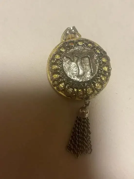 Vintage Lucerne Pendant Watch with Chai Hebrew Symbol Fob sterling silver