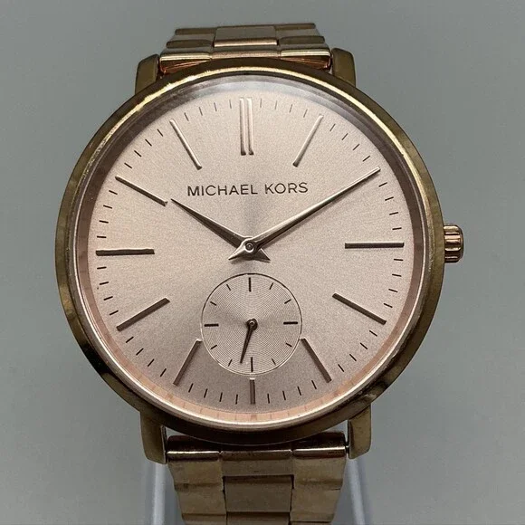 Michael Kors Portia Womens Watch 38mm Rose Gold Tone MK-3507 New Battery 6.25