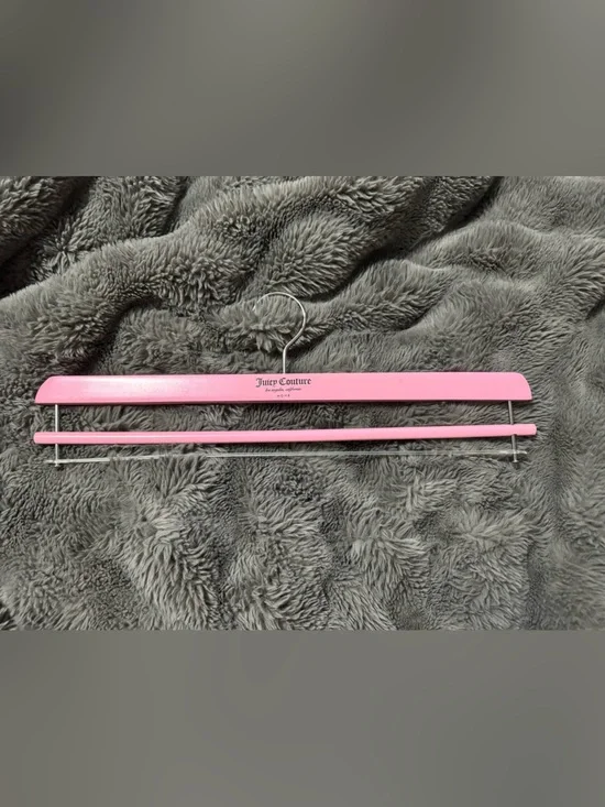 Juicy Couture Pink Wooden Skirt Hanger for blankets towels etc