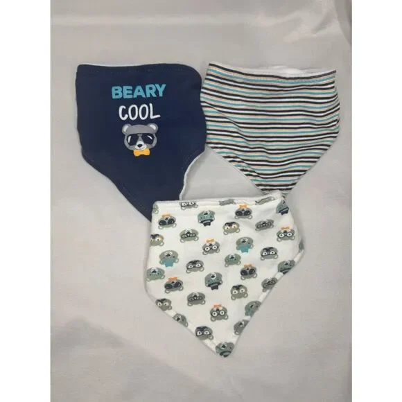 Set of 3 Baby Bandana Drool Bibs