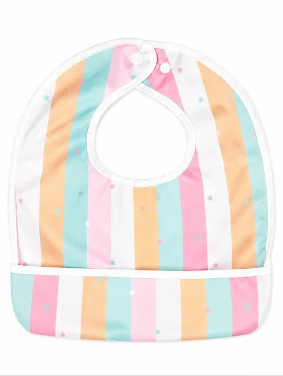 Star Stripe Print Baby Flip Bib