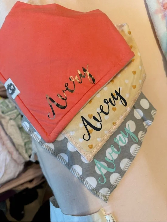 Soft personalized bibs
