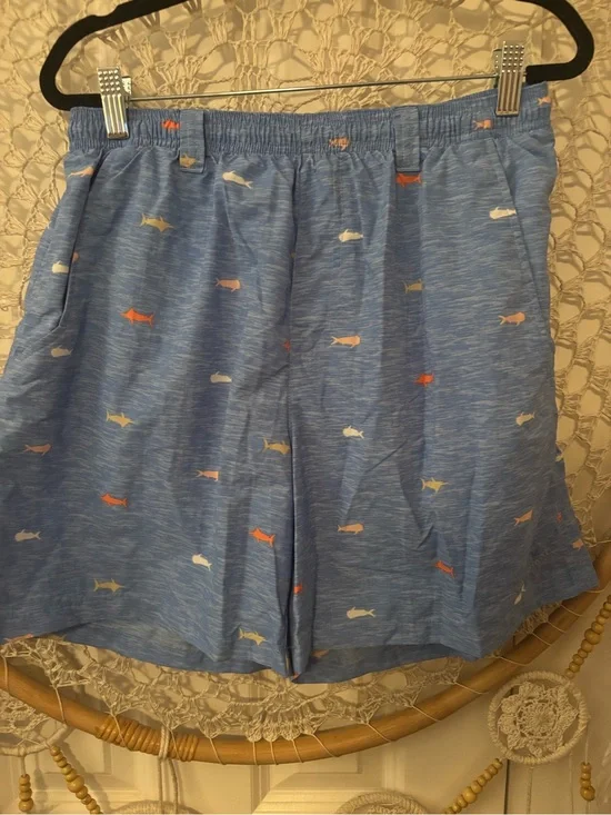 Columbia PFG Backcast 2 Light Blue Swim Shorts Size Medium A00406