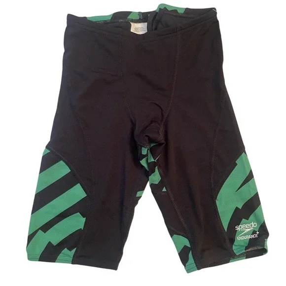 Speedo Men's Vortex Jammer Size 28 Endurance+ Black Green  15