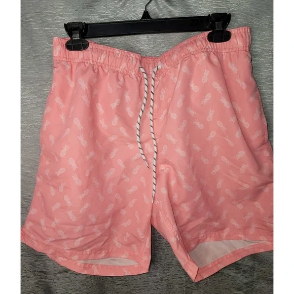 MaaMgic Shorts Board Swim Trunks Bathing Suit Pink Pineapple Medium Liner SKU62