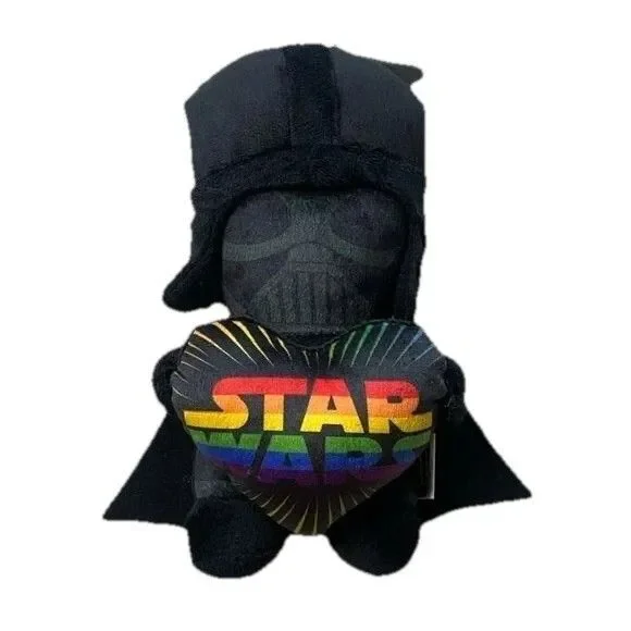 STAR WARS Darth Vader Dog Toy NWT Pride Rainbow Heart Puppy Pet Gift Disney