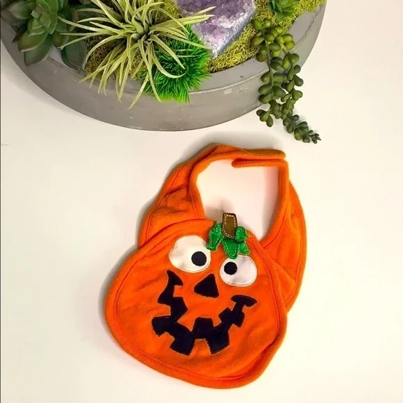 Baby Mini wear Cotton pumpkin jack-o’-lantern bib