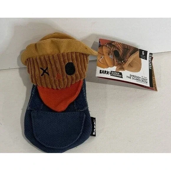 Bark Box Shreddy Eddy The Scarecrow Super Chewer Dog Toy New Size Small 0-20lbs