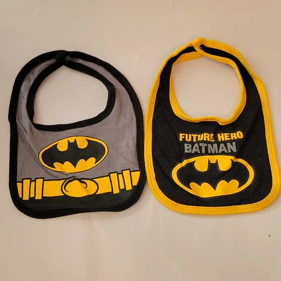 2 Batman Bibs