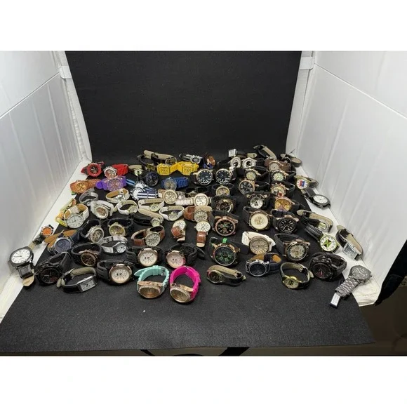 Huge Geneva Donna Vivi Fashion Watch Lot 60+ Men's Women's Wristwatches