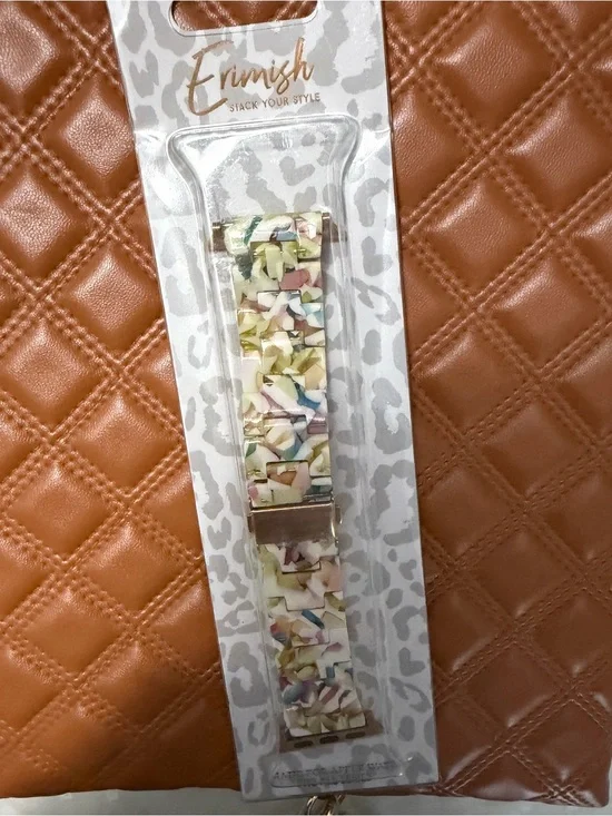 Erimish Multicolor Watch Band with Gold Hardware - Candy Crush Marble