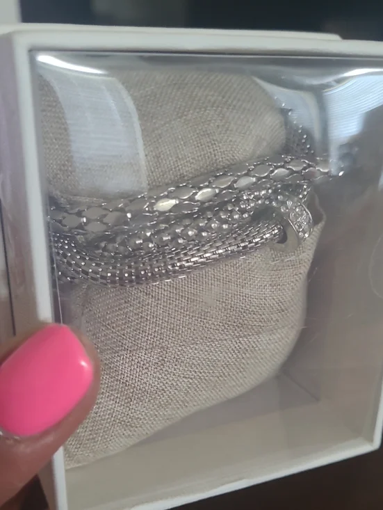 Nicole Miller Silver Multi-Chain Bracelet with Rhinestone Accent