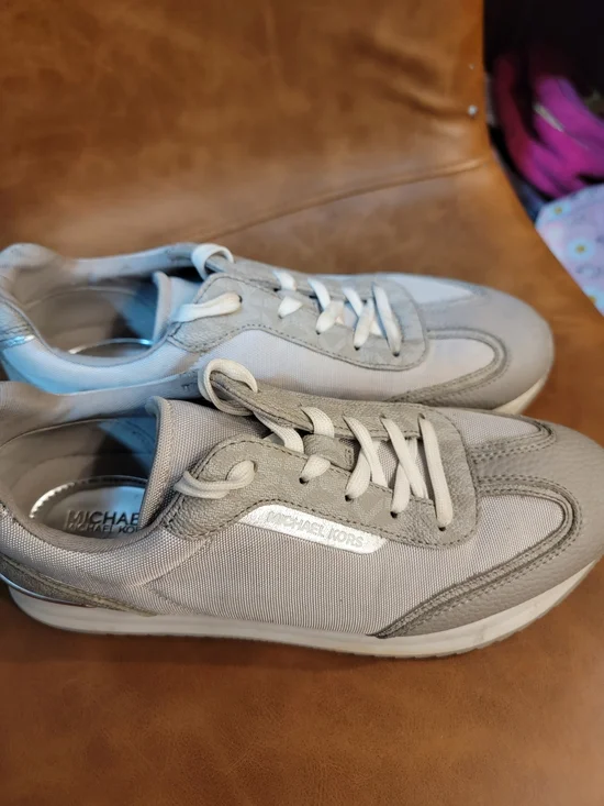 Michael Kors Light Gray Lace-Up Sneakers