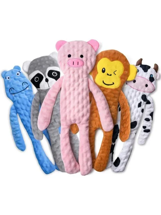 Interactive Crinkle Dog Toys 5 Pack - No Stuffing, Squeaky & Teething Fun!