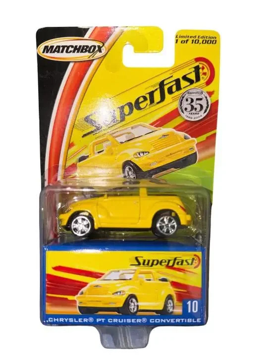 Matchbox Superfast Chrysler PT Cruiser Convertible Yellow Limited Edition Die-Ca