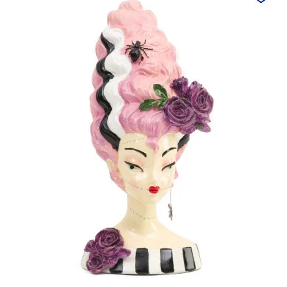 Viral 18” Bella Lux Retro Pink Frankenstein Bride Statue Bust