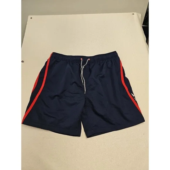 Speedo Men's XXL Lined Swim‎ Shorts-Trunks Navy- Red Polyester