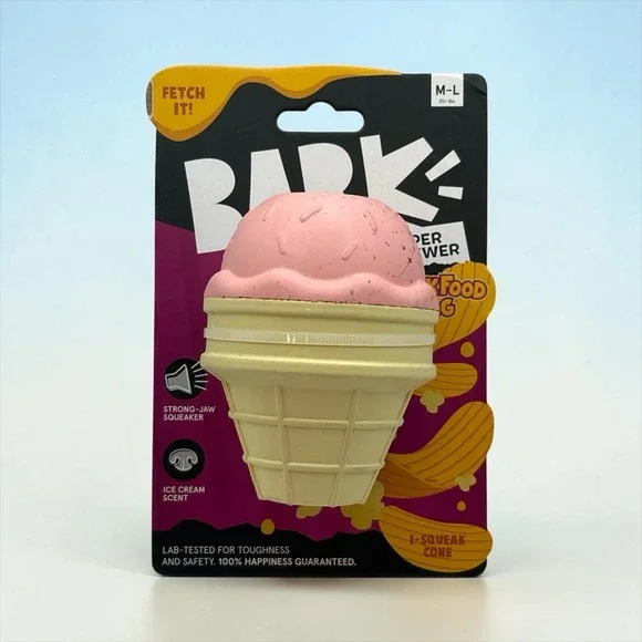 BARK Super Chewer Squeak Cone Dog Toy M-L