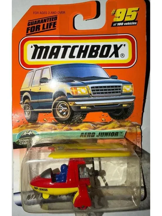 Matchbox Aero Junior 1999 Series 19 Diecast Toy New Sealed Red Yellow #95