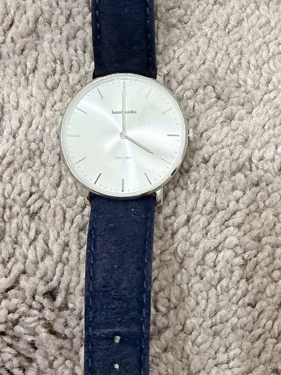 Lambretta Women’s Silver Dial Watch with Navy Strap
