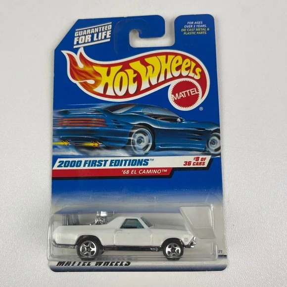 Hot Wheels 2000 First Editions 8 Of 36 White 68 El Camino