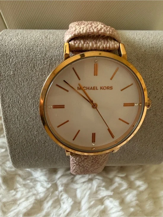 Michael Kors Rose Gold-Tone Case with Blush Pink Strap Women's Watch